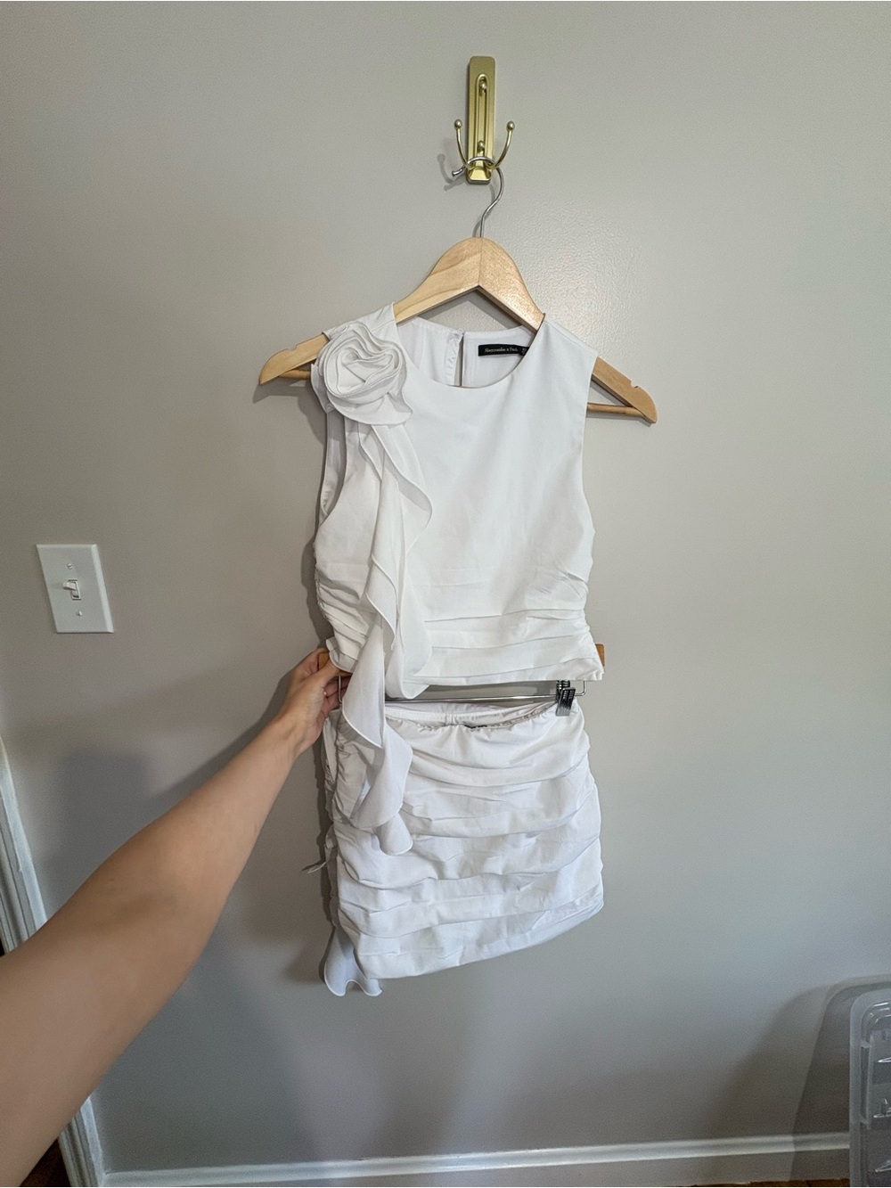 Abercrombie & Fitch White Matching Set - Mini Skirt and Sleeveless Top